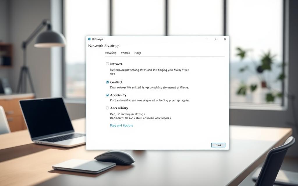 Windows network sharing settings